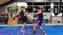 Fitbook author Martin Lewicki practicing Thai boxing in Chiang Mai.