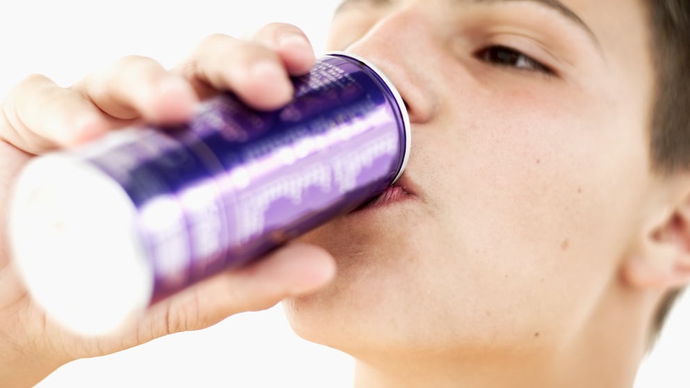 Child Drinks Energy Drink
