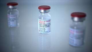 Vial of Moderna vaccine