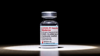 Vial of Moderna vaccine