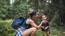Children and Poisonous Plants: Mother with Child in the Forest