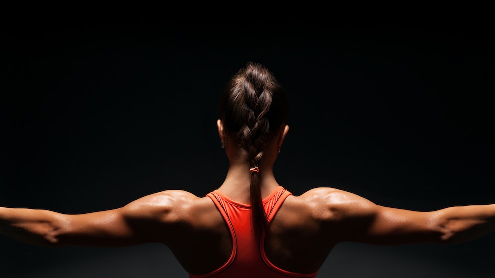 In the reverse butterfly exercise, you move your arms backward to the sides.