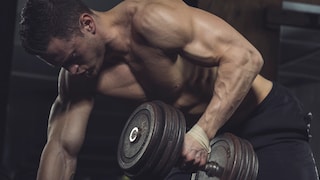 Man lifts weights