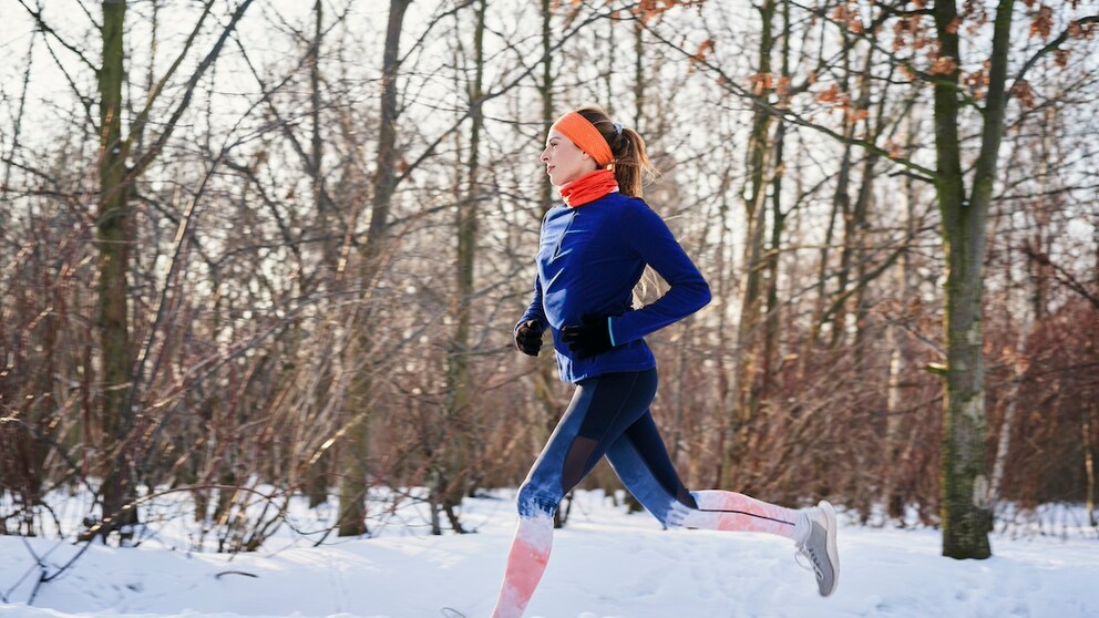 Running in winter has several advantages
