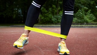 Exercise for legs with resistance band