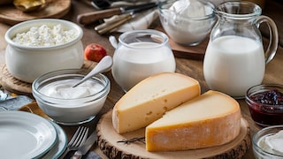 What effect do milk or cheese have on the gut?