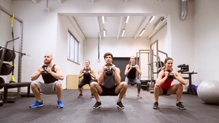 Women and men do squats
