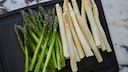 Green and white asparagus