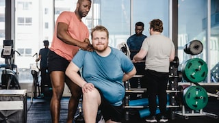 Man Aims to Lose Weight Through Training