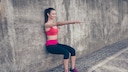 Best Training Method for Blood Pressure: A Woman Performs a Wall Sit