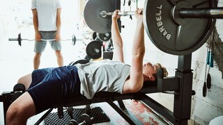 Fifteen-year-old Colter Rommel from Idaho bench pressed 90 kilograms.