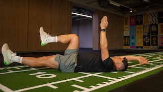 The Dead Bug exercise strengthens the core and shapes the six-pack.