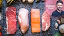 Creatine is primarily found in meat and fish.