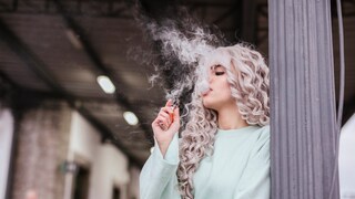 Woman Vaping