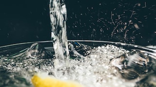A glass of water