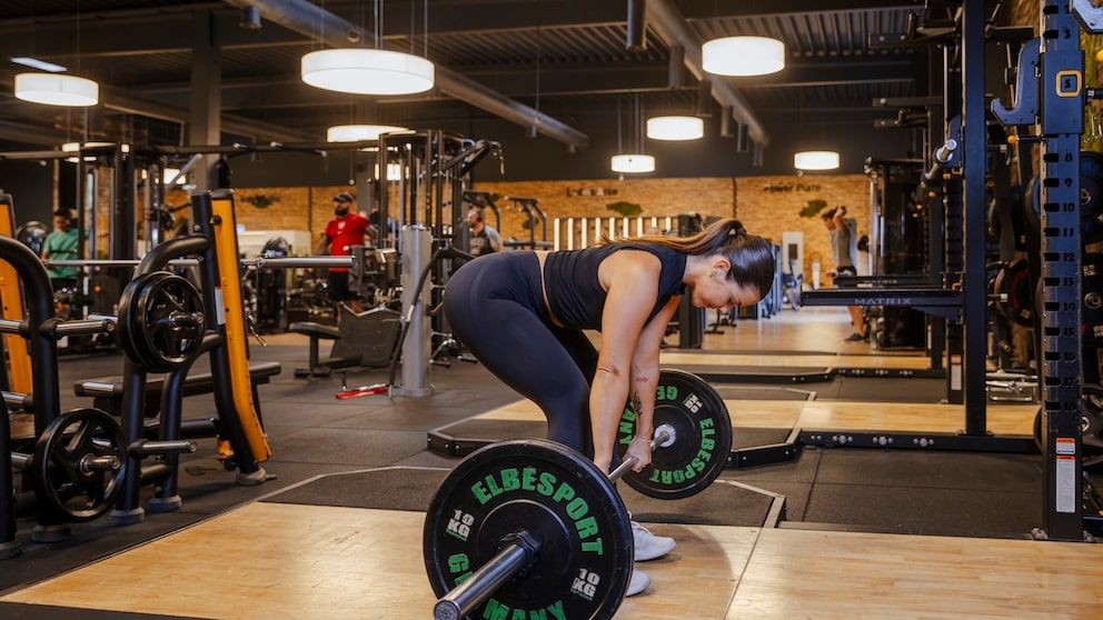 Woman Deadlifting