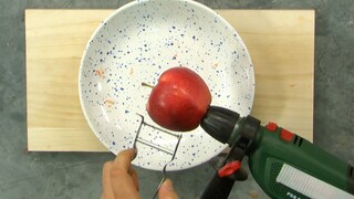 Can you peel fruit or grate vegetables faster with a drill?