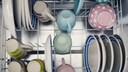 A fully loaded dishwasher