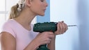 To drill straight holes in the wall, two tricks can help.