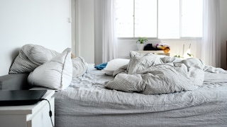 Unmade Bed in the Bedroom