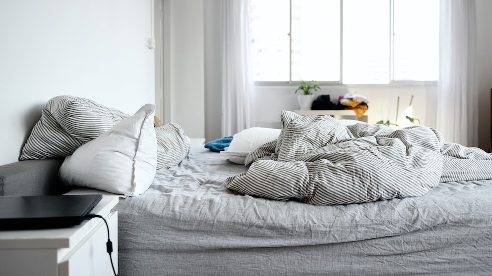 Unmade Bed in the Bedroom