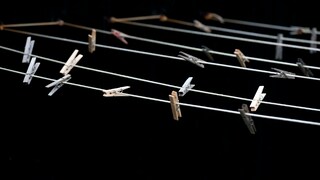 Clothespins on the Clothesline Overnight