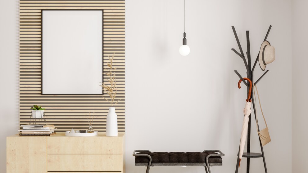 Bright Hallway with Dark Contrasts
