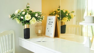 Modern Vanity Table in a Bright Setting