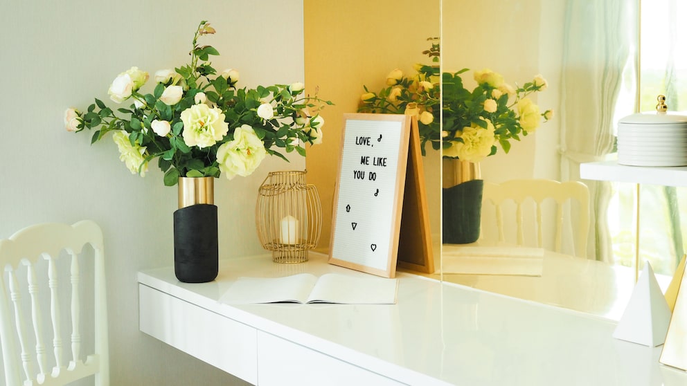 Modern Vanity Table in a Bright Setting
