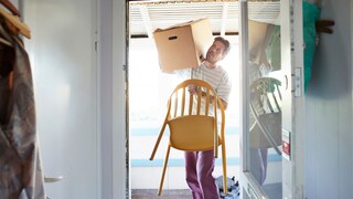 Man with Furniture During Move
