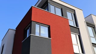 Building Facade with Various Paint Colors