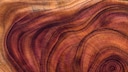 The color of the wood is intensified by surface treatments such as oiling, staining or varnishing.