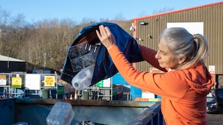 At a recycling center, you can drop off many items that surface when cleaning out the basement.