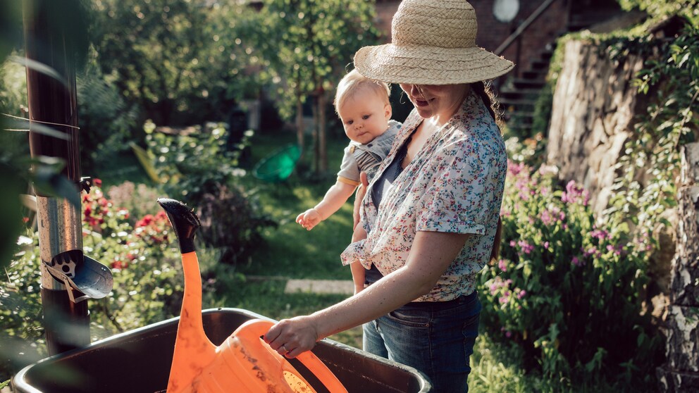Using rainwater in the garden