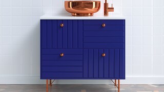 Furniture with Color: A Bathroom Cabinet in Bold Yves Klein Blue