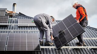 Solar Panel System on Rooftop