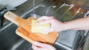 Many germs accumulate on cutting boards. They should be thoroughly cleaned after use.
