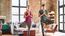 Yoga is best practiced in a room without many distractions.