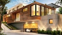 In some split-level homes, the lower levels feature a garage with an adjoining half-basement and a living room above.