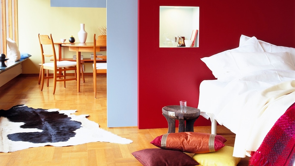 Bedroom With Red Walls