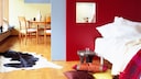 Bedroom With Red Walls