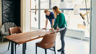 Couple Shopping for Designer Furniture