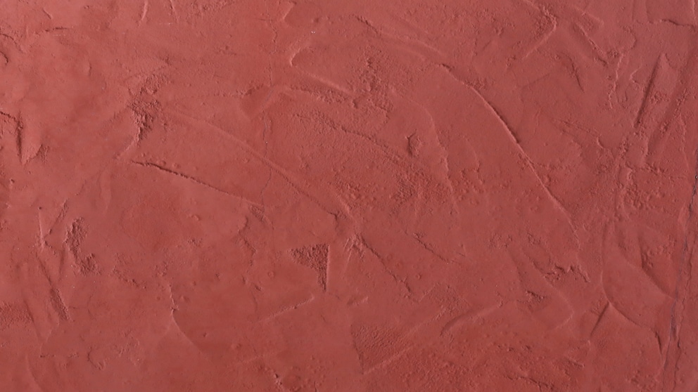 Clay paint in a shade of red
