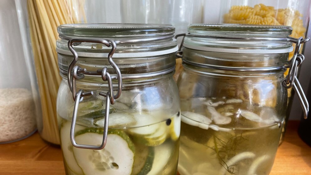 Pickled cucumbers are a great idea as a gift
