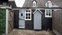 Old coach house in the backyard