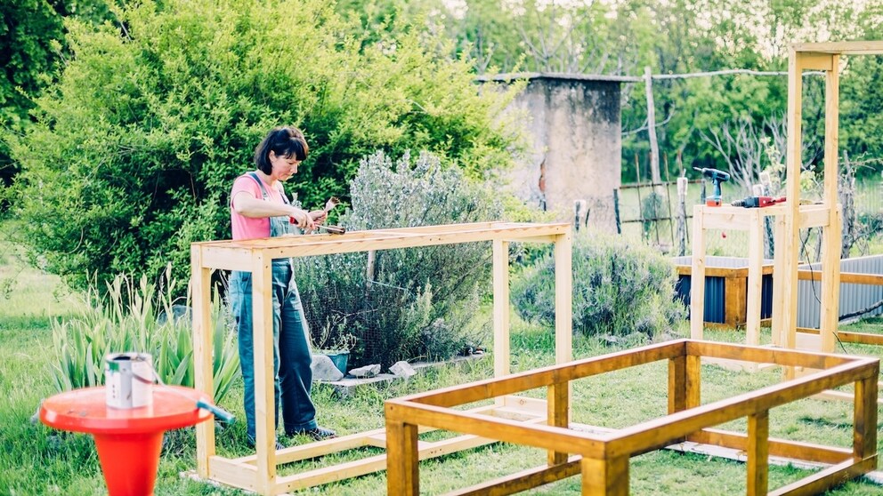 A raised bed is very easy on the back