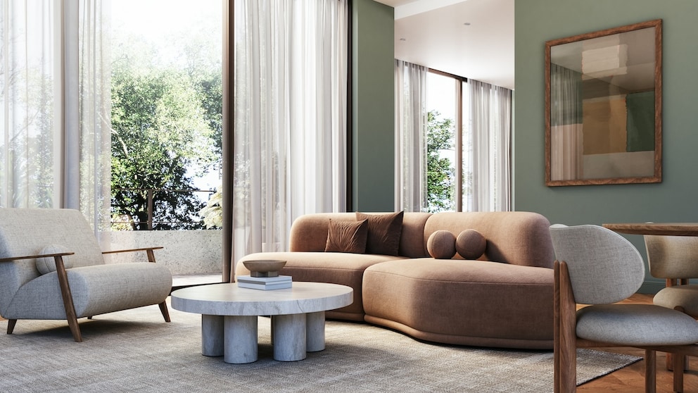 Mocha mousse as a sofa cover