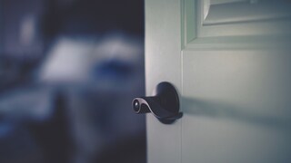 Closed bedroom door