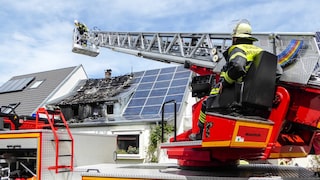 Solar panel system on fire