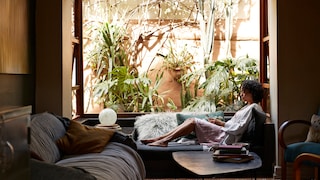 Boho-style living room